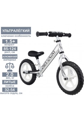 Беговел - JETCAT - 12 Sport - SLT - EVA - White Series - Silver (серебристый)